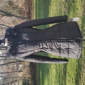 NWT Maralyn & Me Faux Fur Hood Long Puffer Jacket